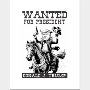 trump wanted cowboy T-Shirt Posters and Art